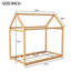 Lit simple en bois de pin