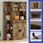Ruthlene 67.3'' Kitchen Pantry Cabinet 4 Tier Storage Shelves with Drawer, Adjustable Shelves, and Sliding Door
