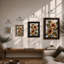 Stained Glass Flowers Botanical - Framed Print-772616718-772616816