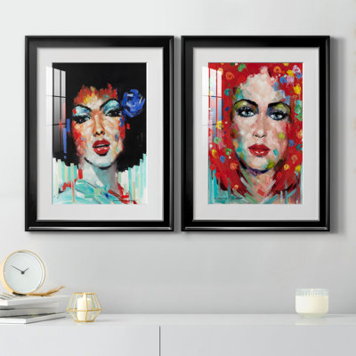 «Confetti Girl I», ensemble de 2 reproductions d'art