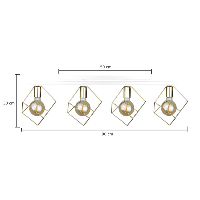 Annesophie Flush Mount, Gold, White/Gold