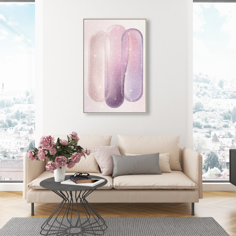 Berry Layers Print by Oliver Gal, 25"H x 17"W, Silver Floater Frame