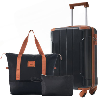 20 Inch Carry On Luggage Set 3 Piece With Spinner Wheels, Lightweight Hardshell ABS Suitcase For Weedend Getaways, Business Travel