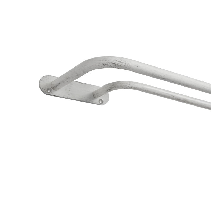 1 tringle à couteaux simple réglable Tariq, H 1 po x l 120 po x P 1 po, Blanc vieilli