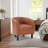 25.2" W Vintage Faux Leather Accent Chair With Tufted Back And Nailhead Trim-1827626773