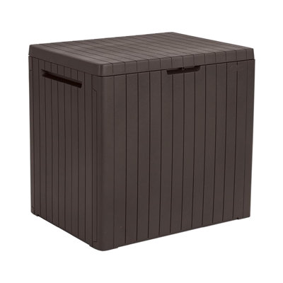 30 Gallon Resin Outdoor Deck Box with Lockable Lid for Garden, Pool, and Patio