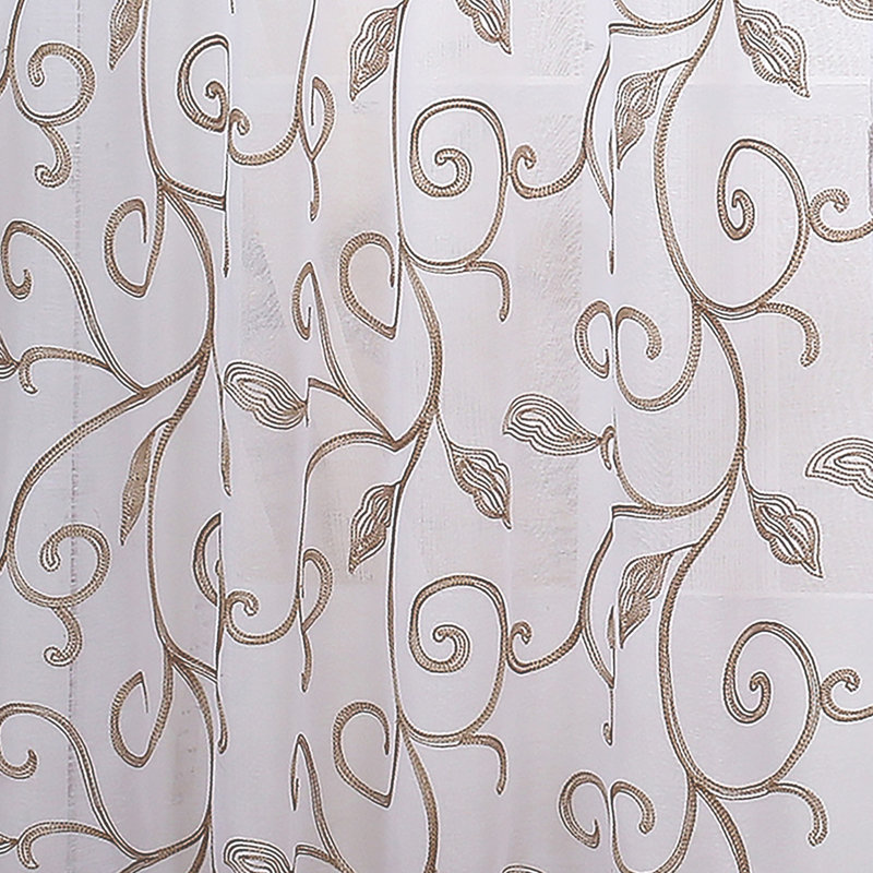 Sheer Curtain Pair, Taupe