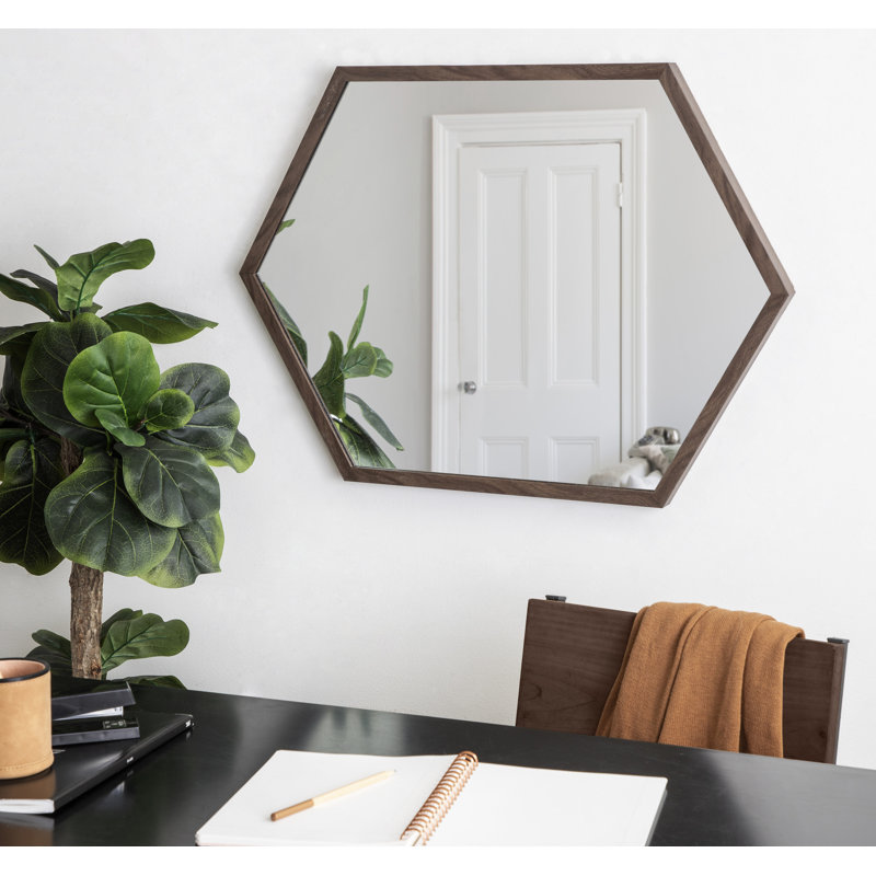 Effervescence Mirror, Walnut Brown, 24" x 26"