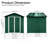 Outdoor Storage Sheds 6Ftx4ft Apex Roof Green+White