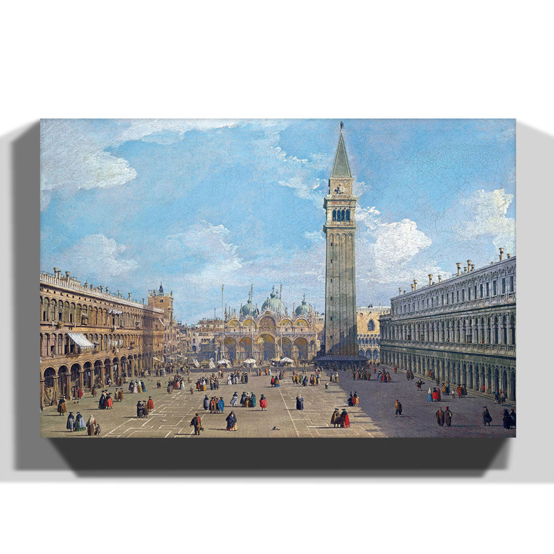 Giovanni Canaletto Piazza San Marco No.2 by Giovanni Canaletto - Wrapped Canvas, 35cm H x 50cm W