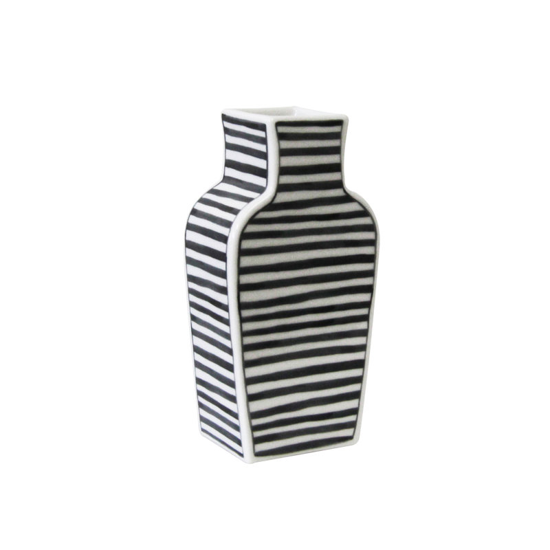 Well Versed Porcelain Table Vase, Gray