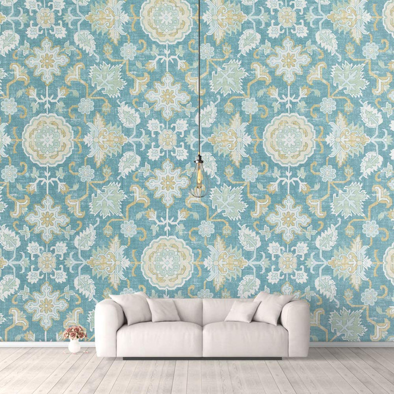 Murale Moody, L 100 po x l 144 po, Bleu sarcelle
