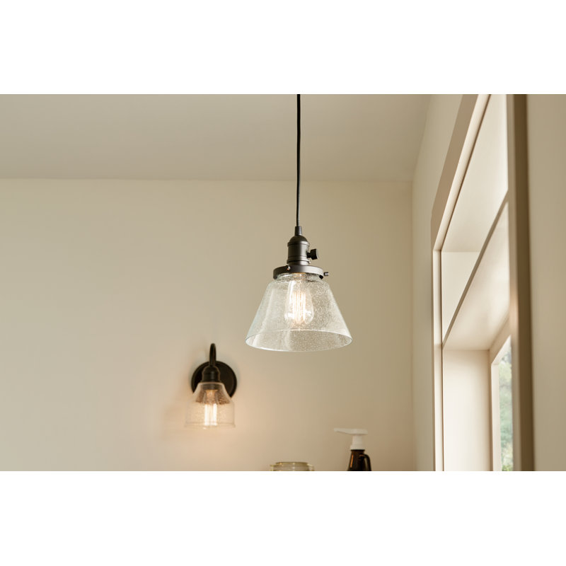 Luminaire suspendu cône noir à 1 lumière Myren
