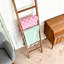 Échelle de couverture en bois massif pour décor de ferme, porte-serviette rustique et courtepointe fabriqué à la main, organisateur de rangement multifonctionnel pour le salon, la chambre à coucher et la salle de bain-1970157011