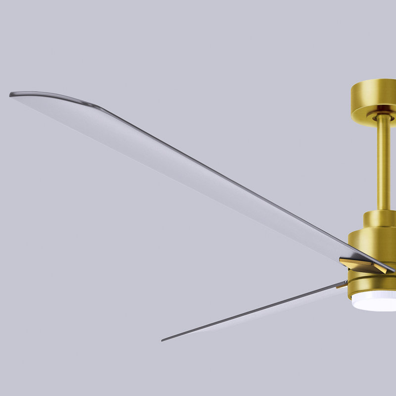 Ventilateur de plafond Alessandra, Nickel brossé, Laiton brossé, 72"