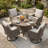 Modern PE Wicker Outdoor Swivel Patio Chair with Deep Cushions