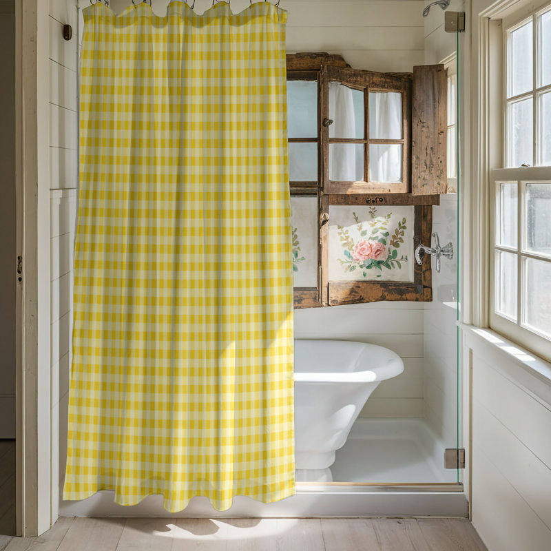 Rideau de douche 1 pièce Happy Banana Mood, H 74 po x l 71 po