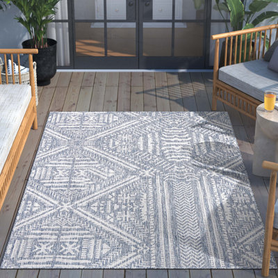Well Woven Medusa Khalo Geometric Flat-Weave Indoor/Outdoor Area Rug