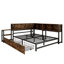 Rustic Double Storage Bed
