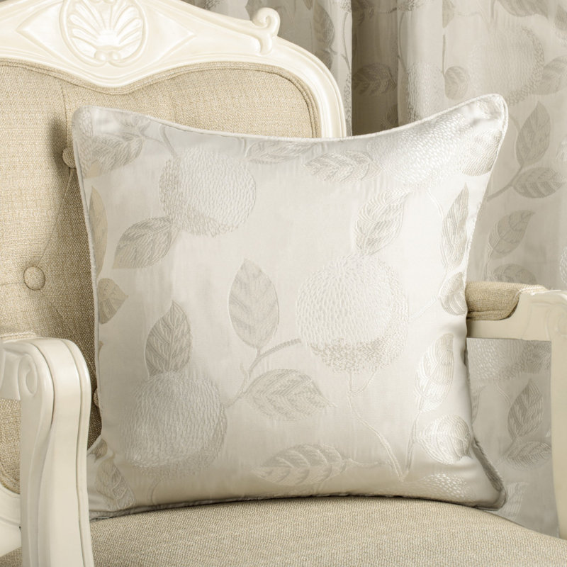 Floral Square Throw, Brown, Polyester/Polyfill