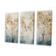 Ensemble de salon art mural arbre doré et bleu Harmony II-107763942-107763940