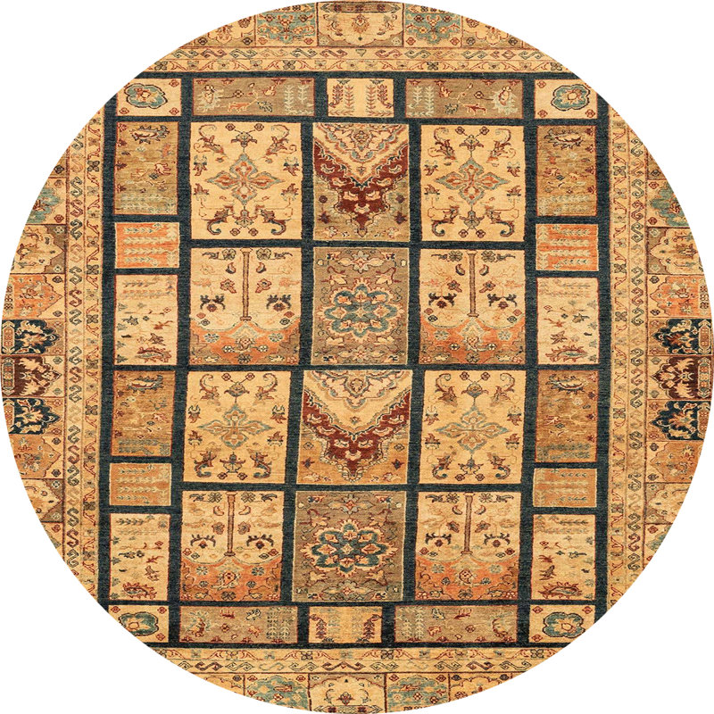 Abstract Indoor Rug, Round 5'