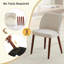 Ensemble de 4 chaises de salle à manger en lin / polyuréthane revêtu de polyuréthane avec dossier à oreilles-1021479074-1021479084