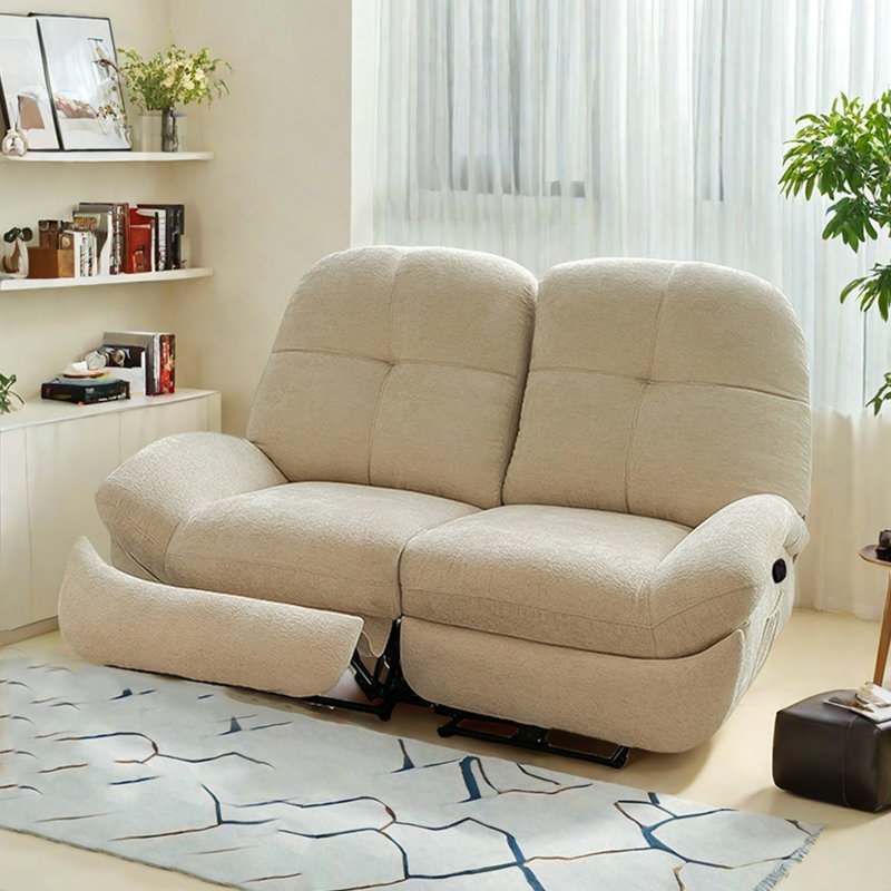 Manual Ergonomic Casual Double Function Recliner, Beige