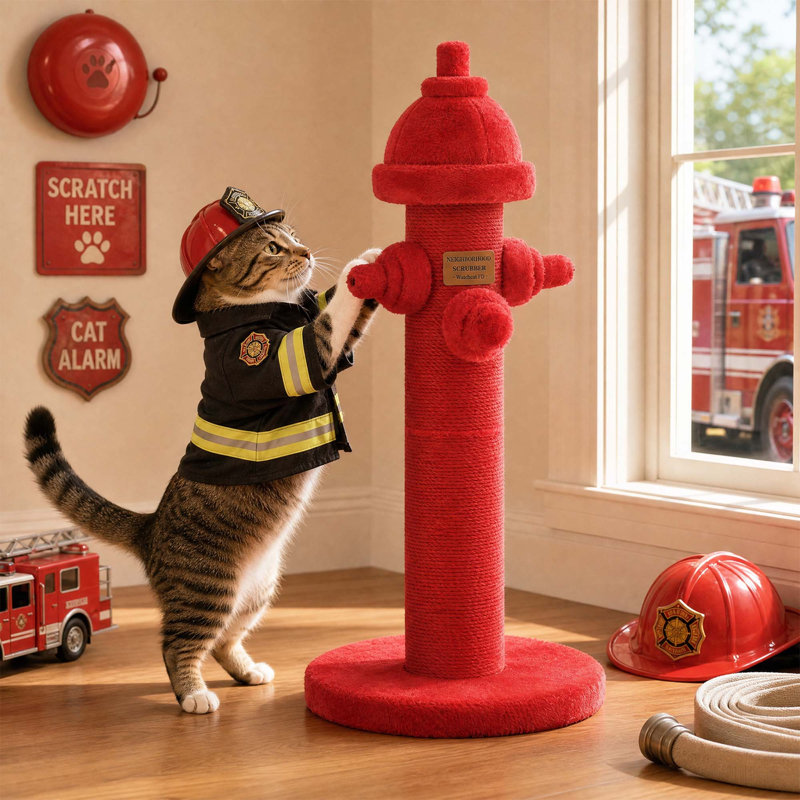 Fire Hydrant Sisal Vertical Cat Scratching Post