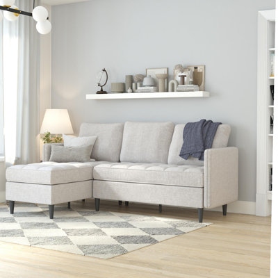Chineta Modular Sectional Sofa with Storage Chaise, Oat Linen