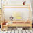 House Platform Bed With Stairs, Solid Wood Bed Frame, Low Profile And Childlike Fun Design-2007203776-2007203778