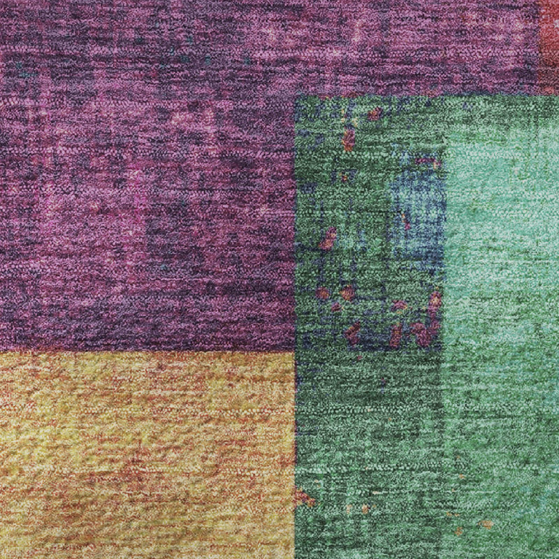 Tapis géométrique de qualité supérieure lavable à la machine Mouton, Rectangle 10 pi x 14 pi