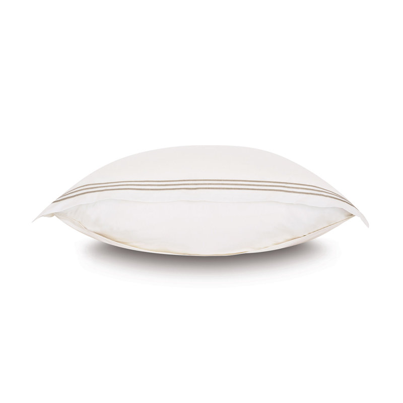 Tessa Cotton Sham Set, Euro, Ivory/Sable, Multi-stripe