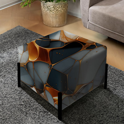 Urban Urban Marble Motif - Repose-pieds carré en marbre