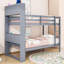 Lit superposé simple en bois avec tablettes-976318943