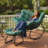 Egg Rocking Chair With Ottoman, All-Weather Wicker Lounge & Cushions-299226947