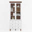 Présentoir, armoire de cuisine haute avec portes en verre et tablettes réglables, armoire d'entrée