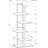 Bookshelf, Bookcase, Etagere, 5 Tier, 60"H, Office, Bedroom, Laminate, Metal, Contemporary, Modern-1426310504