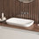 Lavabo de salle de bain semi-encastré 21 po x 13 po Salerno, vasque en porcelaine vitrifiée blanche