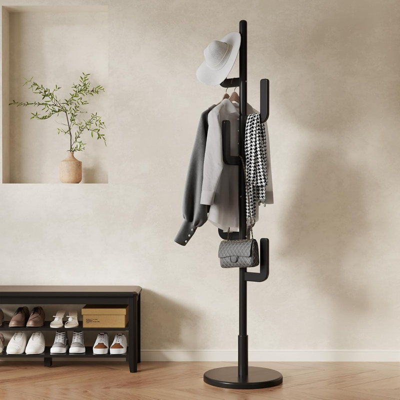 Freestanding Coat Rack, Black