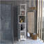 Armoire à linge Albany, quatre tablettes intérieures, finition blanche-399381421
