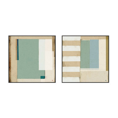 City Scape Aqua 2-Piece Print Set