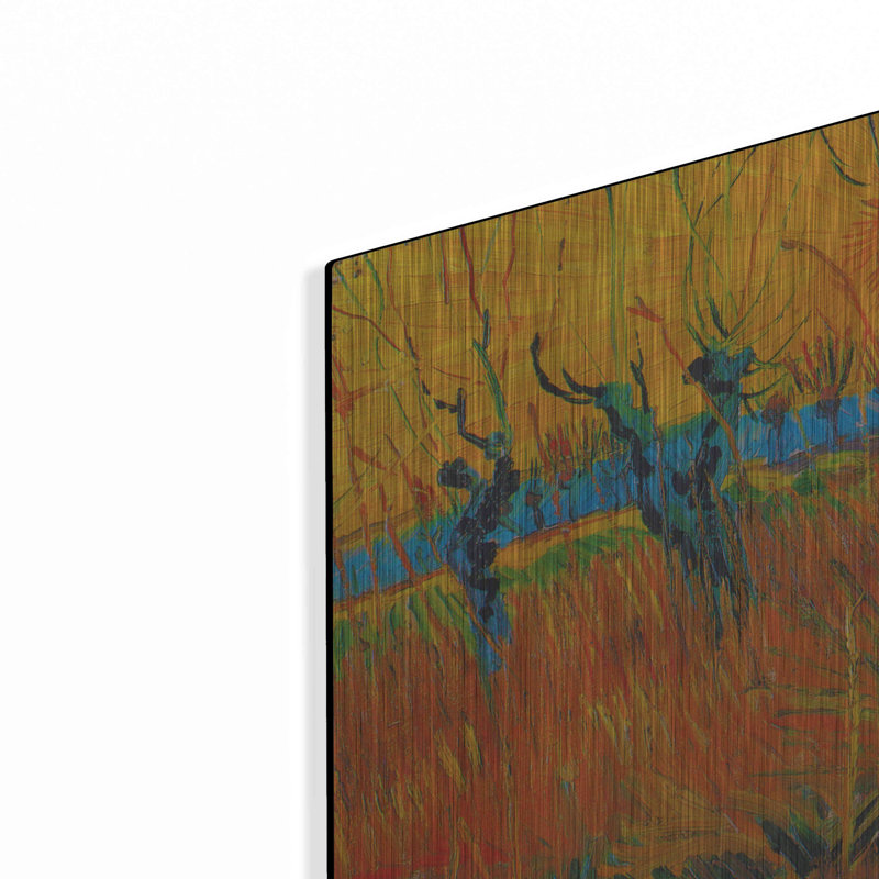 «Willows At Sunset» par Vincent Van Gogh, art mural en métal, H 12 po x l 12 po
