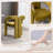 3 Piece Glass Dining Set with Barrel Accent Chairs-832413222