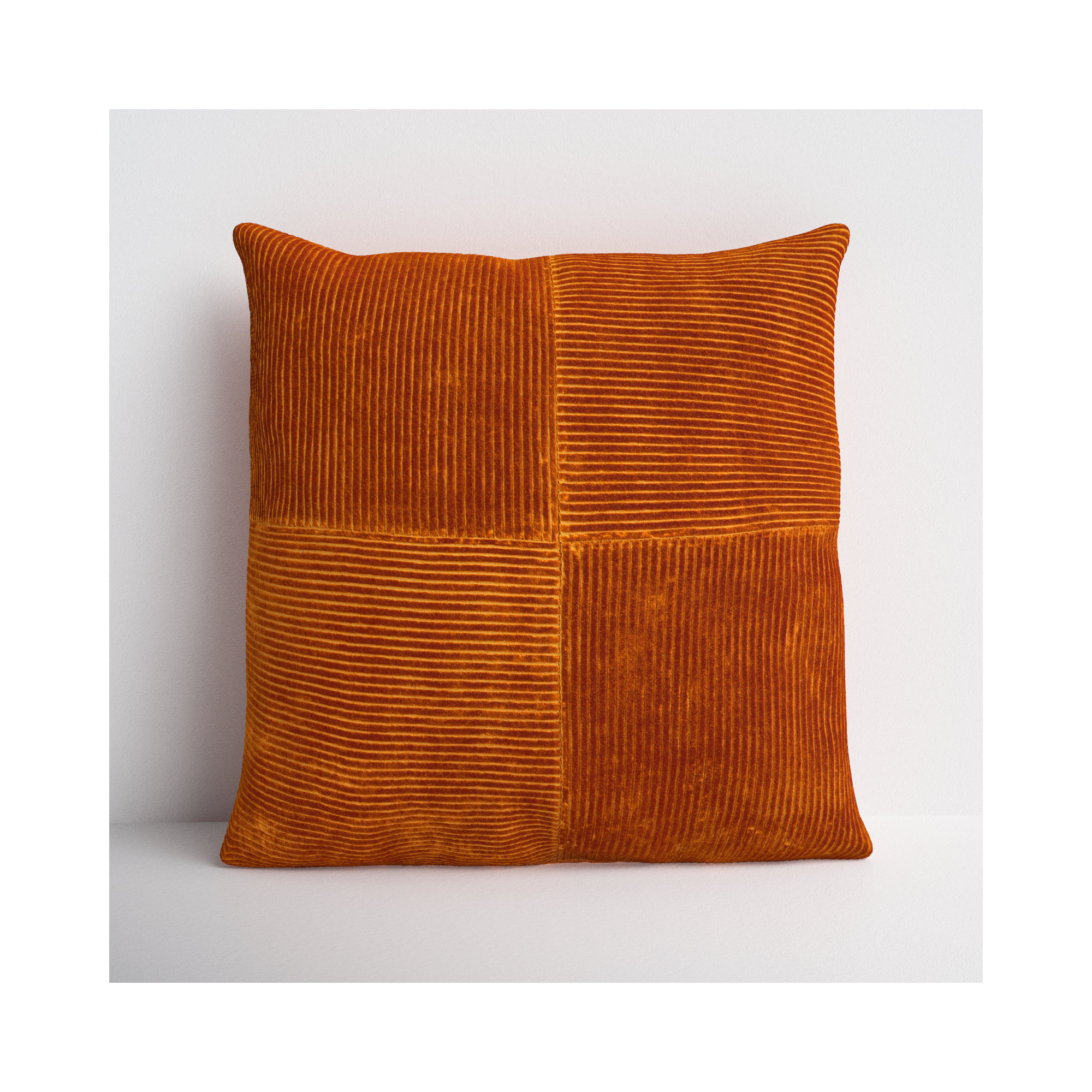 Selma Cotton Throw Pillow, Brick Red, 20" x 20"
