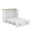 Lit escamotable double avec station de charge-1479401784