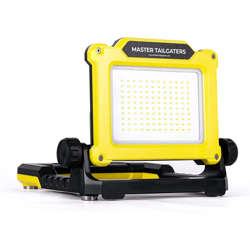 Portable LED Work Flood Light Powered by DeWalt 20v Battery or Wall Plug (3 Brightness Settings)