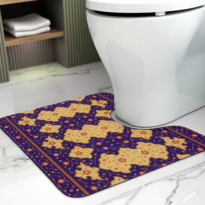 Tapis de salle de bain marocain en mauve 20 po