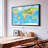 " Highly Detailed World Map Wall Art "-1474251587