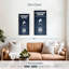 Blanchisserie en bois bleu marine I-1562565026